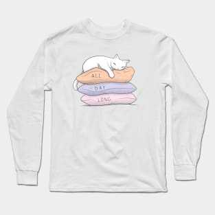 My Kitty Sleeps All Day Long Long Sleeve T-Shirt